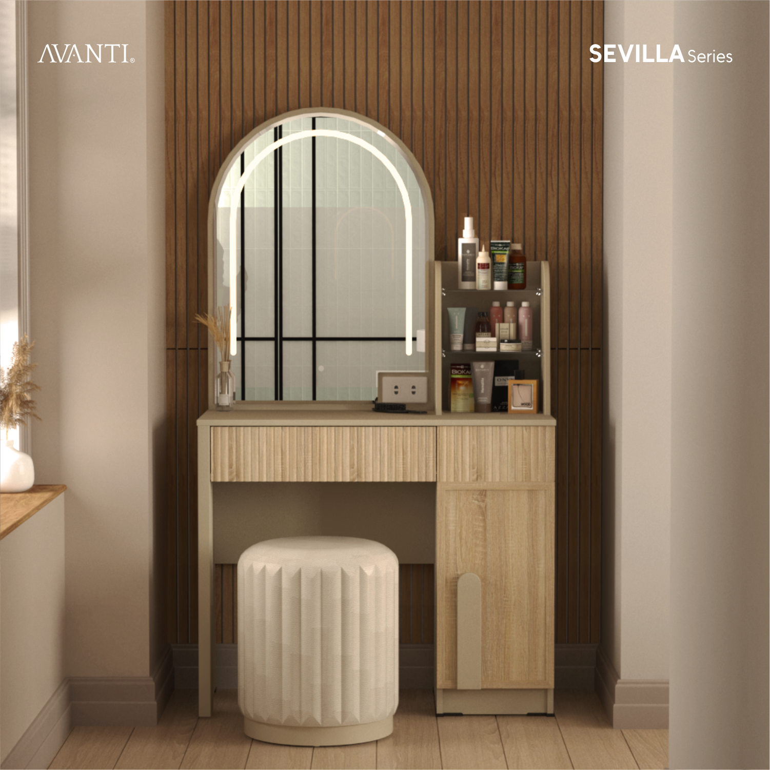Sevilla MR 90_Meja Rias_Meja Kamar_Dressing Table_Ruang Tidur_Kamar Tidur_Avanti Furniture